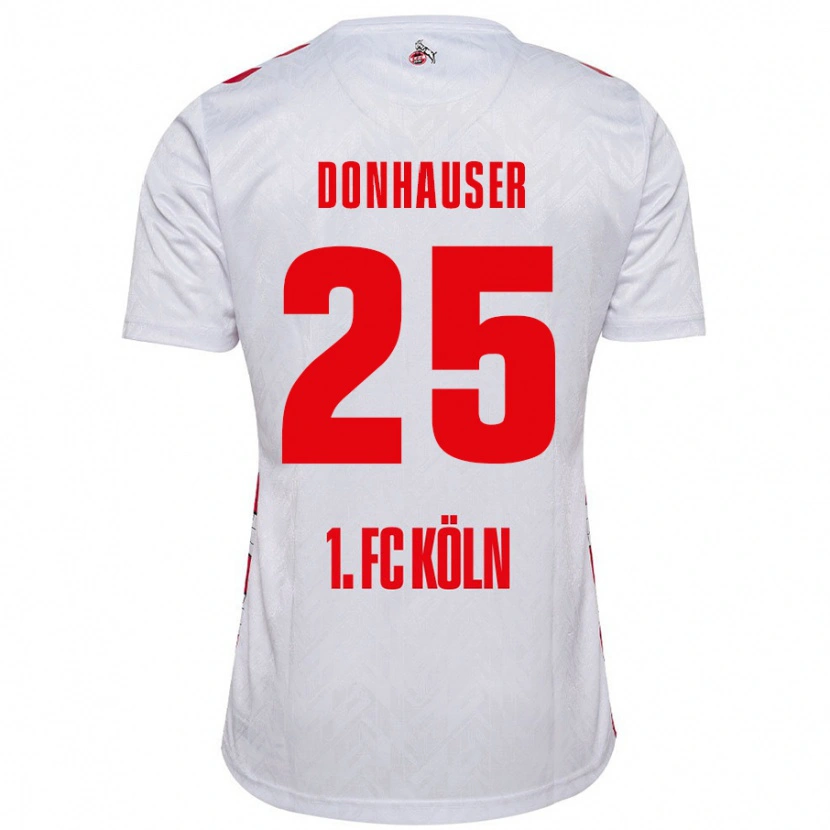 Danxen Hombre Camiseta Laura Donhauser #25 Blanco Rojo 1ª Equipación 2024/25 La Camisa México