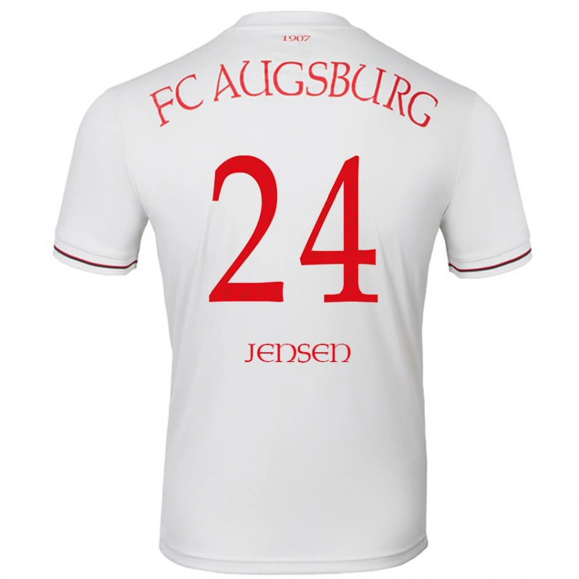 Danxen Hombre Camiseta Fredrik Jensen #24 Blanco 1ª Equipación 2024/25 La Camisa México