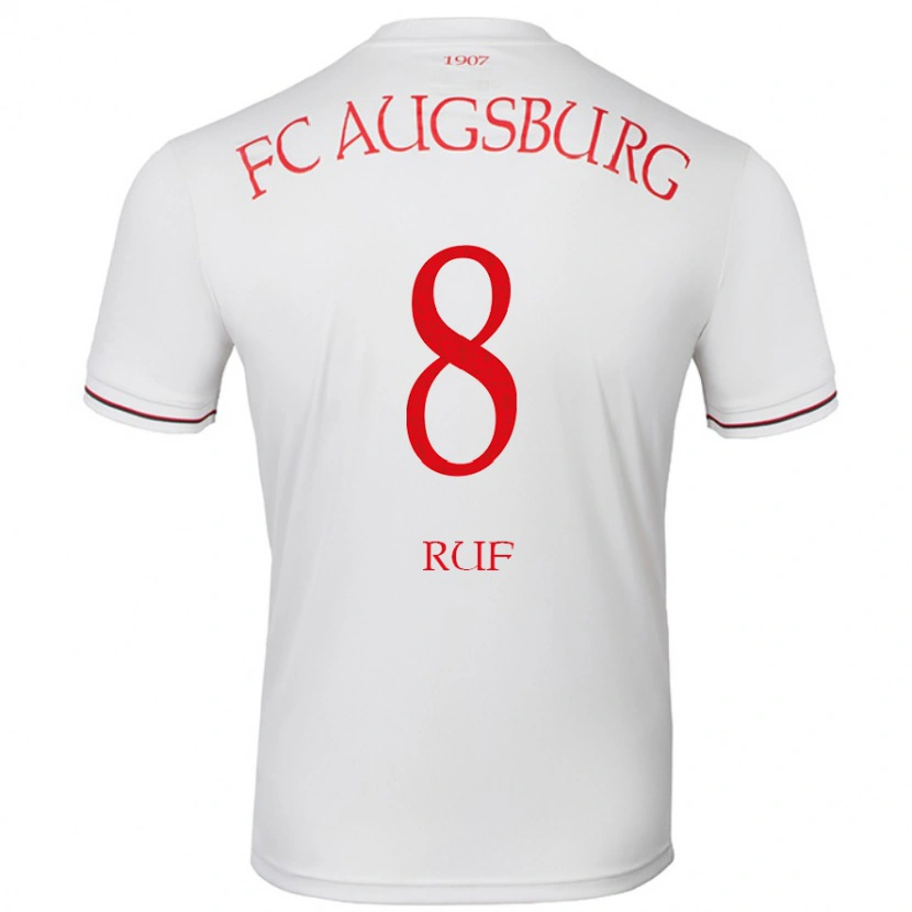 Danxen Hombre Camiseta Jonas Ruf #8 Blanco 1ª Equipación 2024/25 La Camisa México