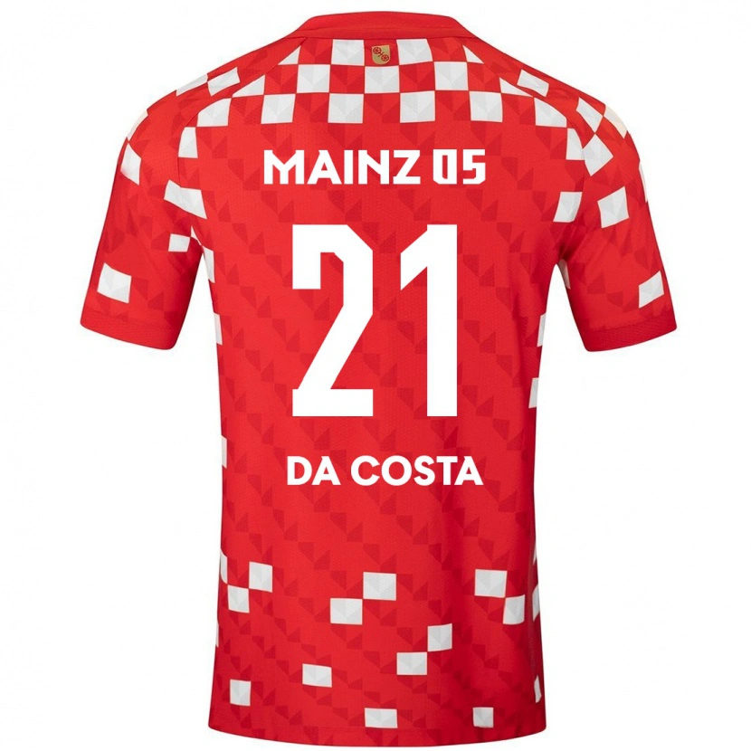 Danxen Hombre Camiseta Danny Da Costa #21 Blanco Rojo 1ª Equipación 2024/25 La Camisa México