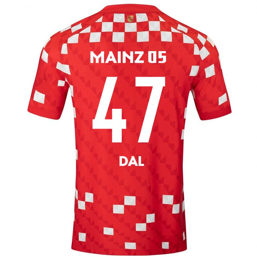 Danxen Hombre Camiseta Maxim Dal #47 Blanco Rojo 1ª Equipación 2024/25 La Camisa México