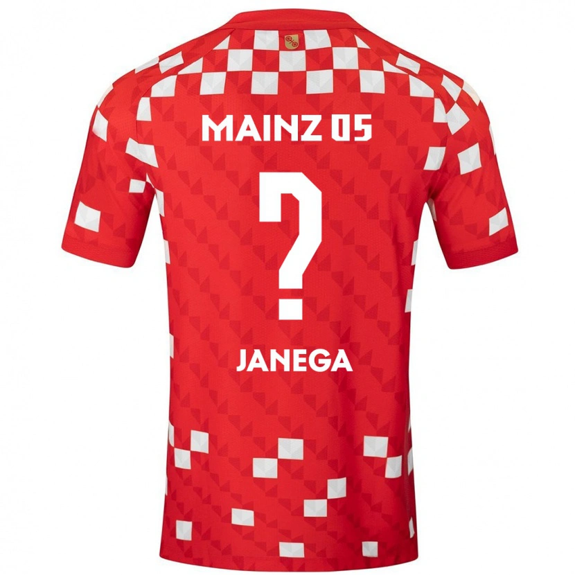 Danxen Hombre Camiseta Jan Janega #0 Blanco Rojo 1ª Equipación 2024/25 La Camisa México