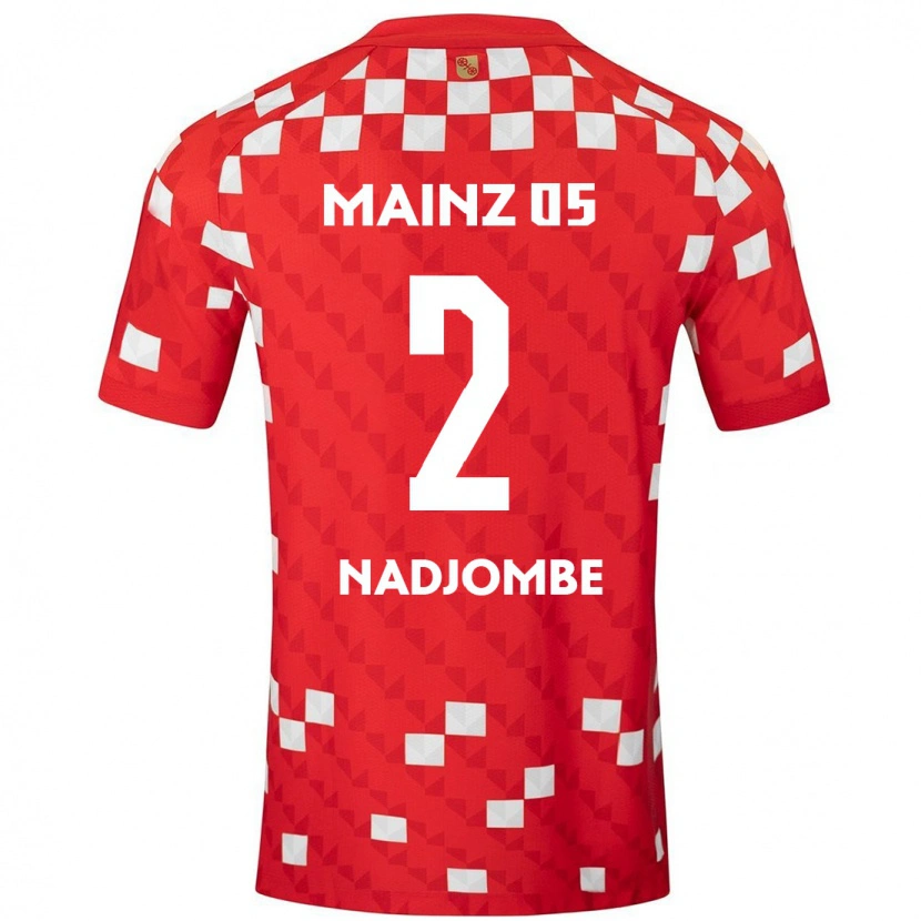 Danxen Hombre Camiseta Jean-Marie Nadjombe #2 Blanco Rojo 1ª Equipación 2024/25 La Camisa México