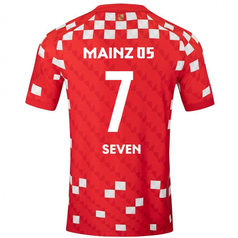 Danxen Hombre Camiseta Justin Seven #7 Blanco Rojo 1ª Equipación 2024/25 La Camisa México