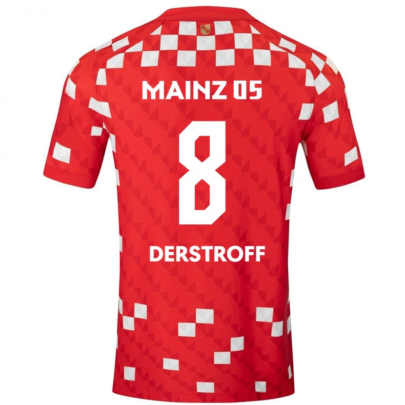 Danxen Hombre Camiseta Julian-Maurice Derstroff #8 Blanco Rojo 1ª Equipación 2024/25 La Camisa México