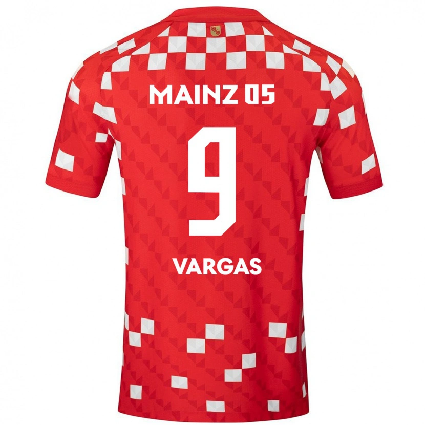 Danxen Hombre Camiseta Nayrobi Vargas #9 Blanco Rojo 1ª Equipación 2024/25 La Camisa México