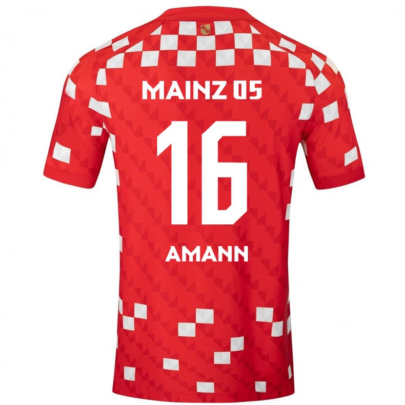 Danxen Hombre Camiseta Jason Amann #16 Blanco Rojo 1ª Equipación 2024/25 La Camisa México