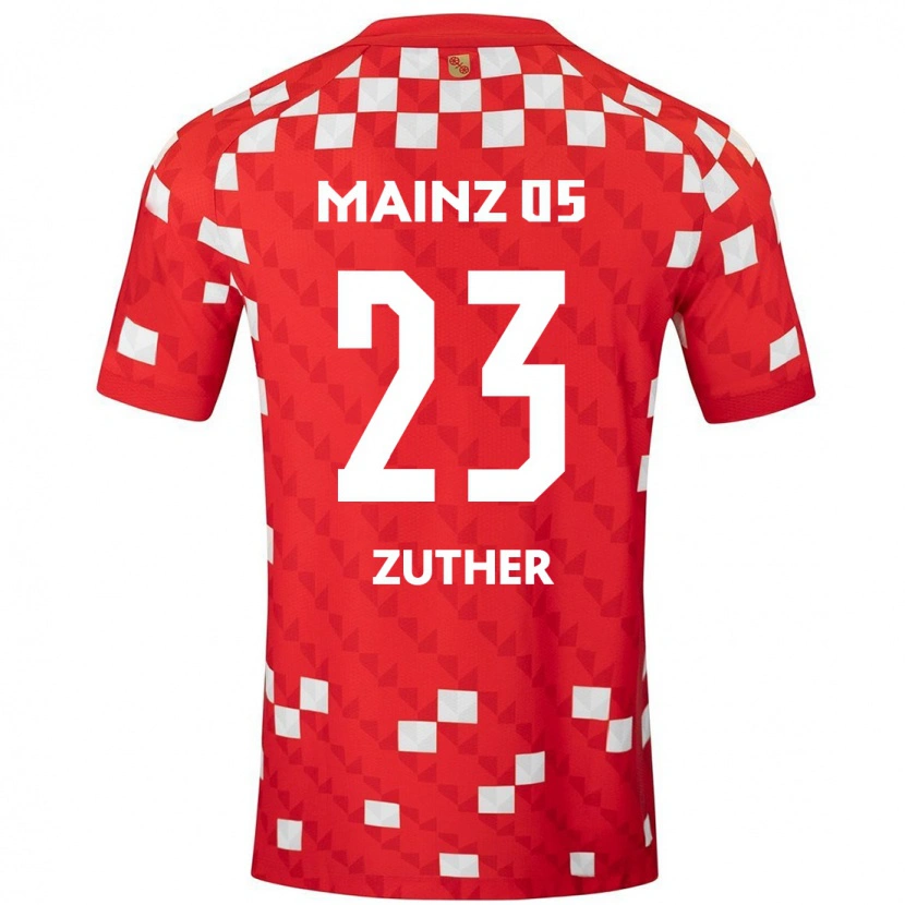 Danxen Hombre Camiseta Pit Zuther #23 Blanco Rojo 1ª Equipación 2024/25 La Camisa México