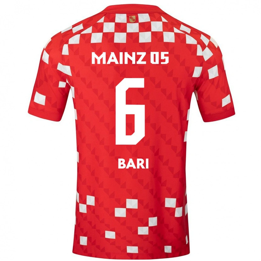 Danxen Hombre Camiseta Lorena Bari #6 Blanco Rojo 1ª Equipación 2024/25 La Camisa México