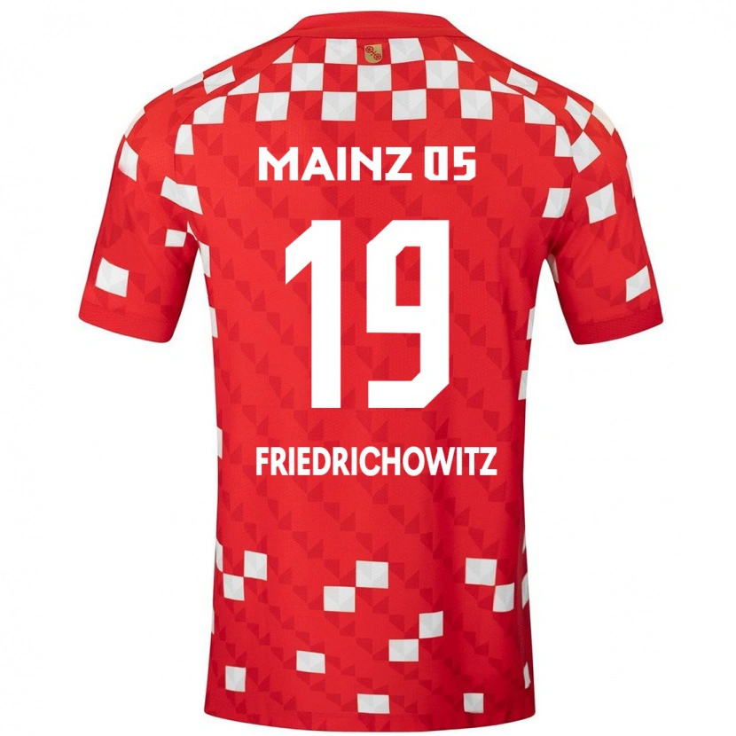Danxen Hombre Camiseta Anna Friedrichowitz #19 Blanco Rojo 1ª Equipación 2024/25 La Camisa México
