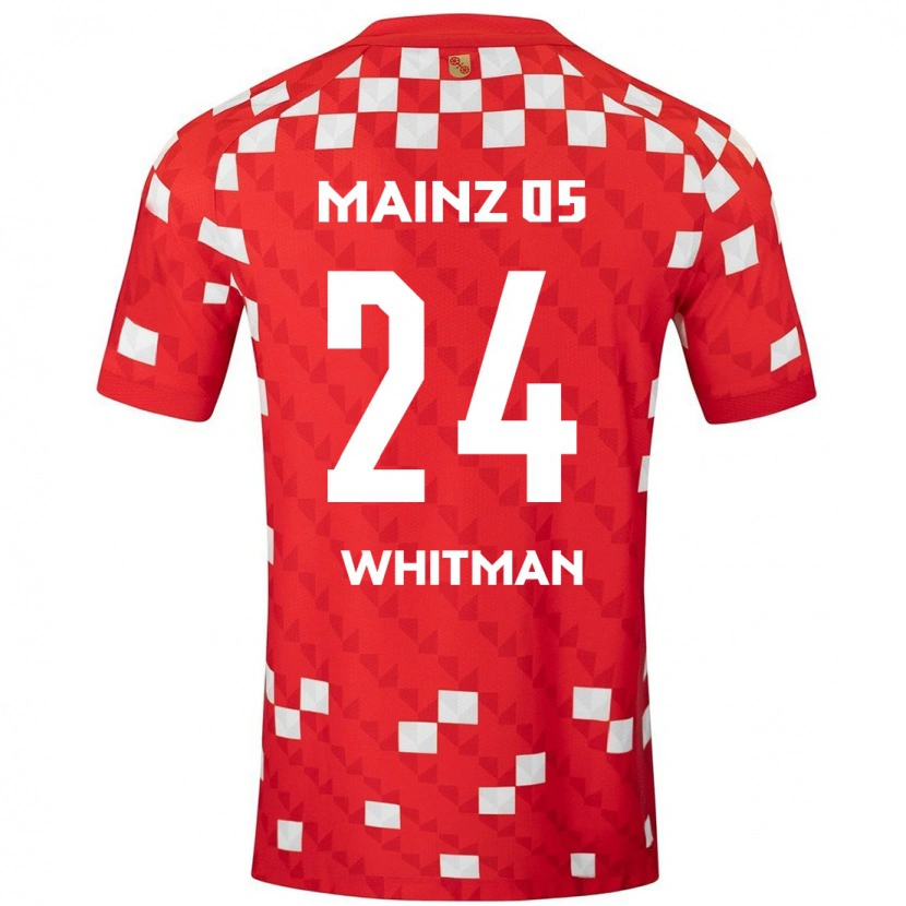 Danxen Hombre Camiseta Katherine Whitman #24 Blanco Rojo 1ª Equipación 2024/25 La Camisa México