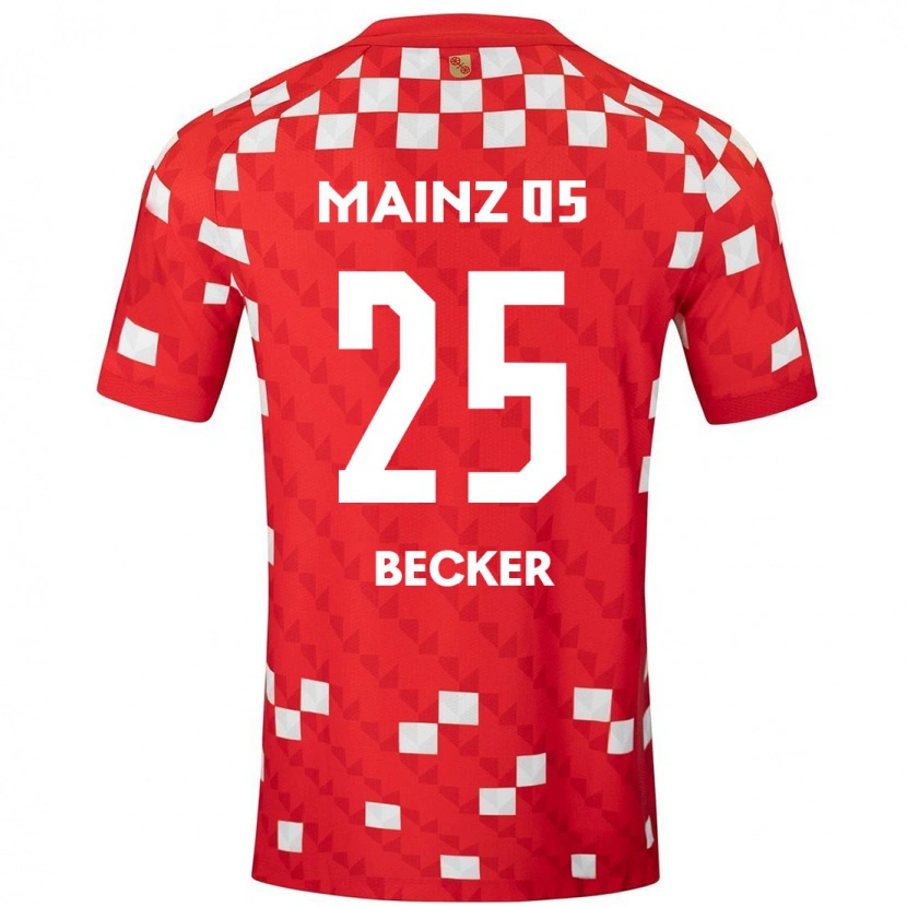 Danxen Hombre Camiseta Kathrin Becker #25 Blanco Rojo 1ª Equipación 2024/25 La Camisa México