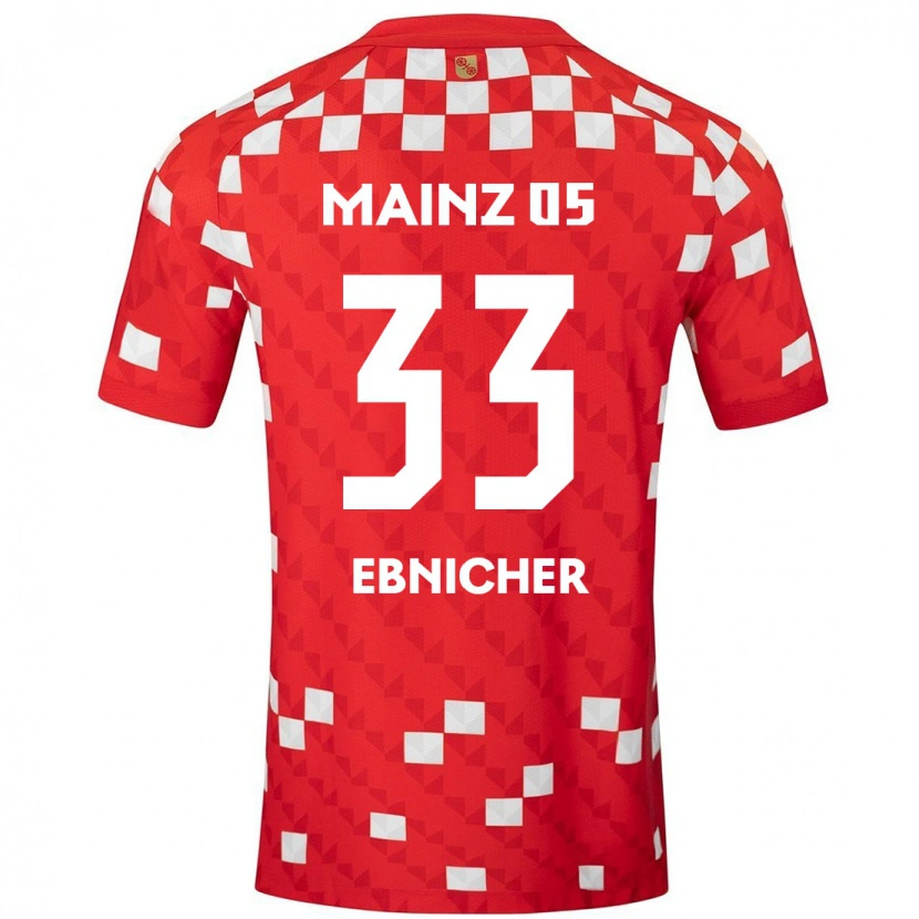 Danxen Hombre Camiseta Sabine Ebnicher #33 Blanco Rojo 1ª Equipación 2024/25 La Camisa México