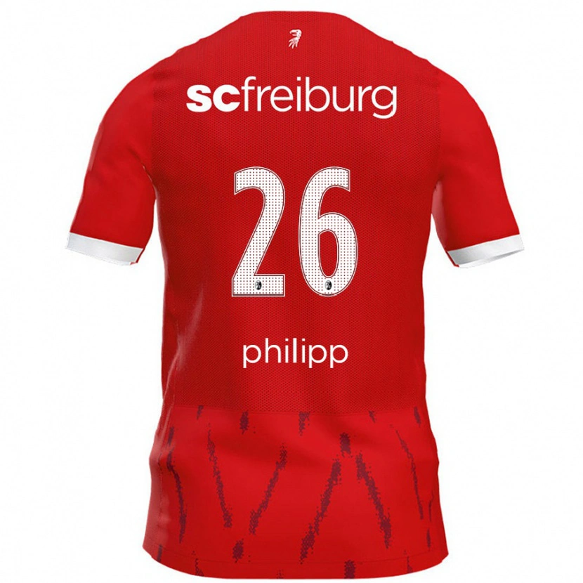 Danxen Hombre Camiseta Maximilian Philipp #26 Rojo 1ª Equipación 2024/25 La Camisa México