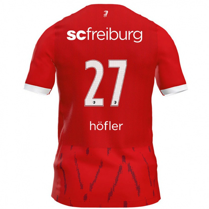 Danxen Hombre Camiseta Nicolas Höfler #27 Rojo 1ª Equipación 2024/25 La Camisa México