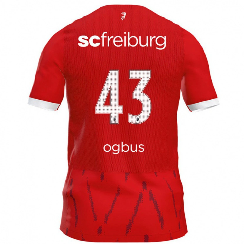 Danxen Hombre Camiseta Bruno Ogbus #43 Rojo 1ª Equipación 2024/25 La Camisa México