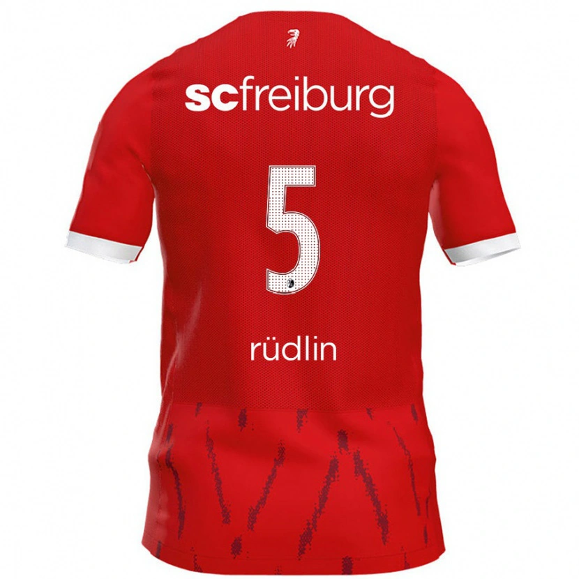 Danxen Hombre Camiseta Fabian Rüdlin #5 Rojo 1ª Equipación 2024/25 La Camisa México