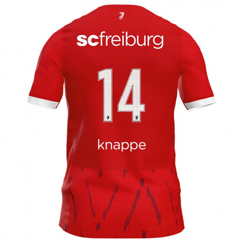 Danxen Hombre Camiseta Davino Knappe #14 Rojo 1ª Equipación 2024/25 La Camisa México