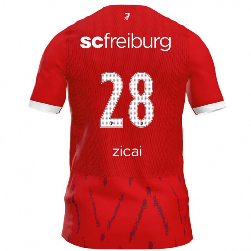 Danxen Hombre Camiseta Cora Zicai #28 Rojo 1ª Equipación 2024/25 La Camisa México