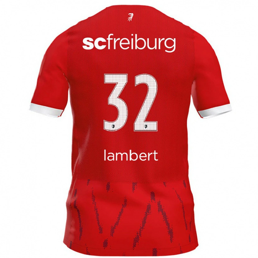 Danxen Hombre Camiseta Gabrielle Lambert #32 Rojo 1ª Equipación 2024/25 La Camisa México