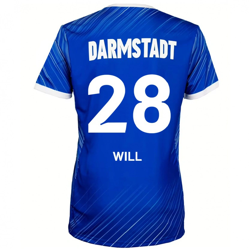 Danxen Hombre Camiseta Paul Will #28 Azul Blanco 1ª Equipación 2024/25 La Camisa México