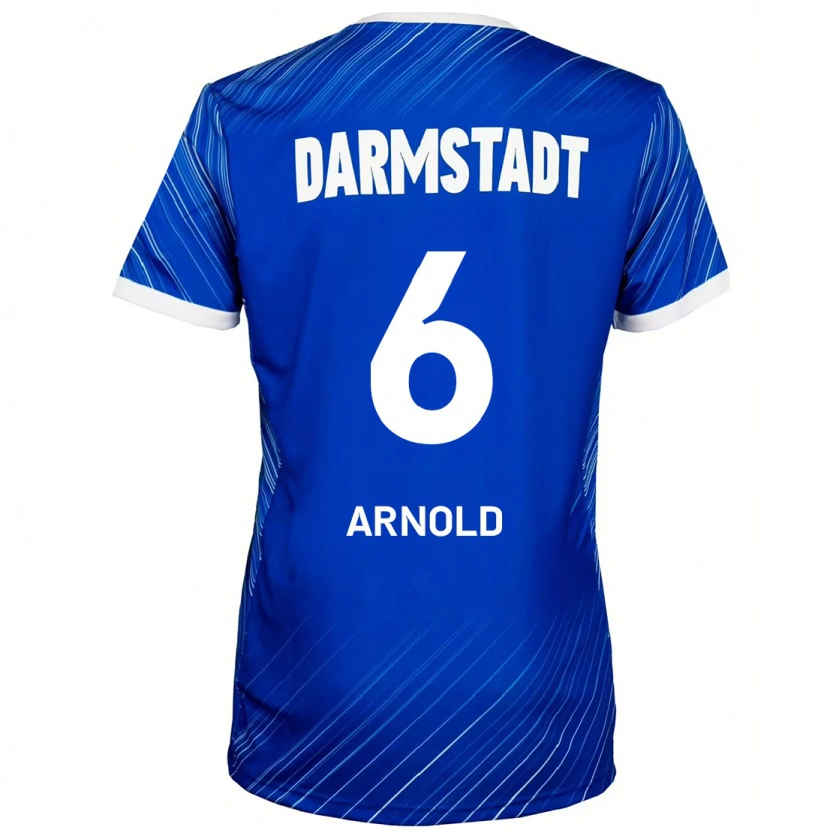Danxen Hombre Camiseta Tim Arnold #6 Azul Blanco 1ª Equipación 2024/25 La Camisa México