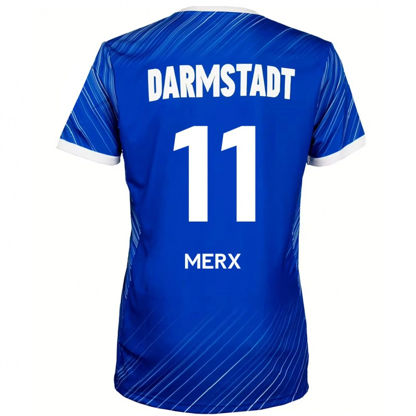 Danxen Hombre Camiseta Manolo Merx #11 Azul Blanco 1ª Equipación 2024/25 La Camisa México
