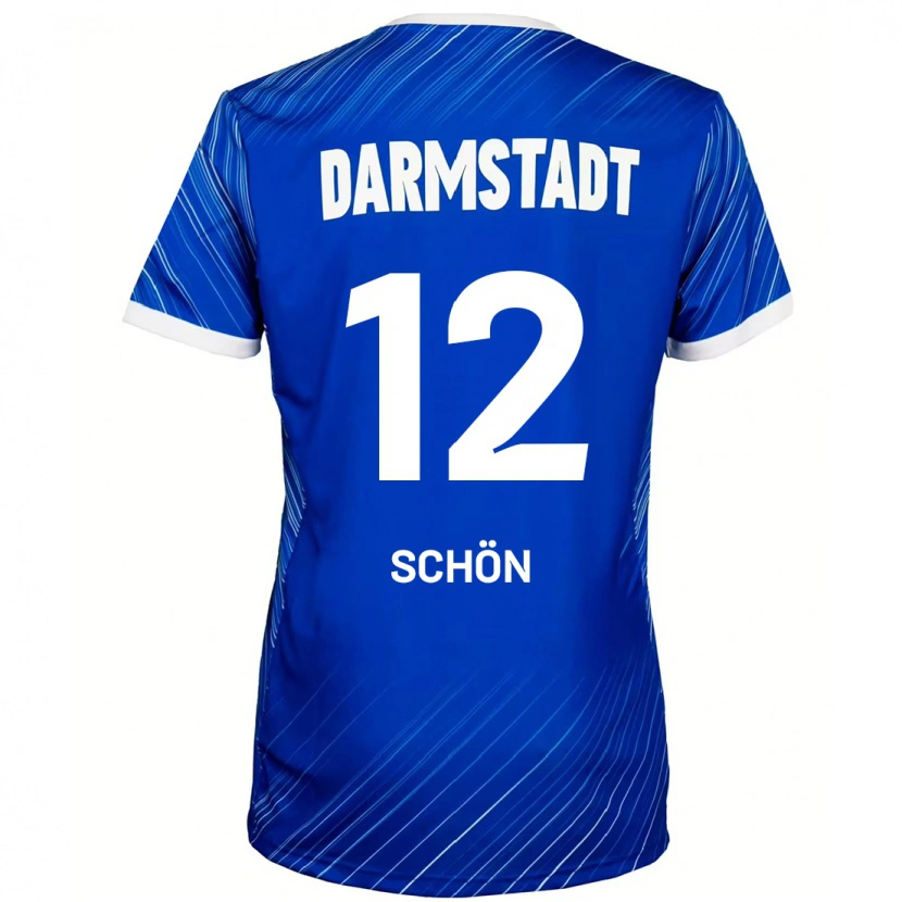 Danxen Hombre Camiseta Lars Schön #12 Azul Blanco 1ª Equipación 2024/25 La Camisa México