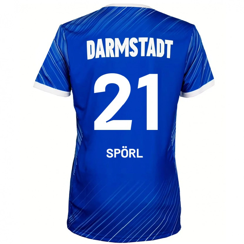 Danxen Hombre Camiseta Luca Spörl #21 Azul Blanco 1ª Equipación 2024/25 La Camisa México