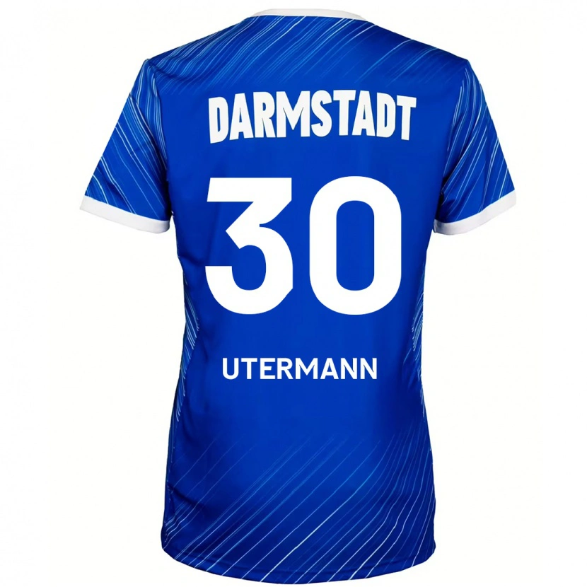 Danxen Hombre Camiseta Anton Utermann #30 Azul Blanco 1ª Equipación 2024/25 La Camisa México