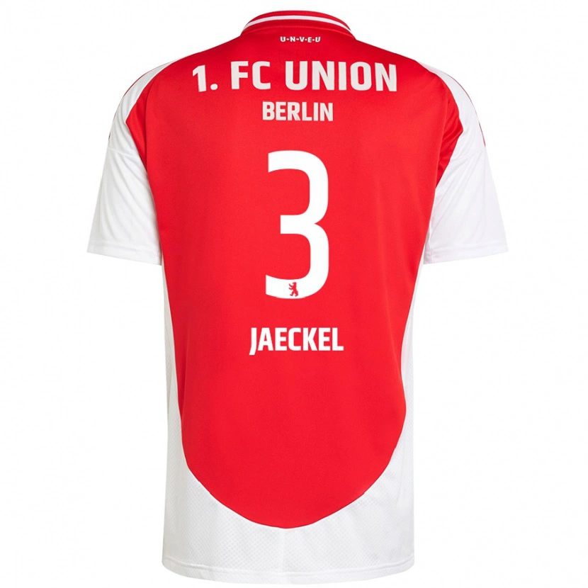 Danxen Hombre Camiseta Paul Jaeckel #3 Rojo Blanco 1ª Equipación 2024/25 La Camisa México