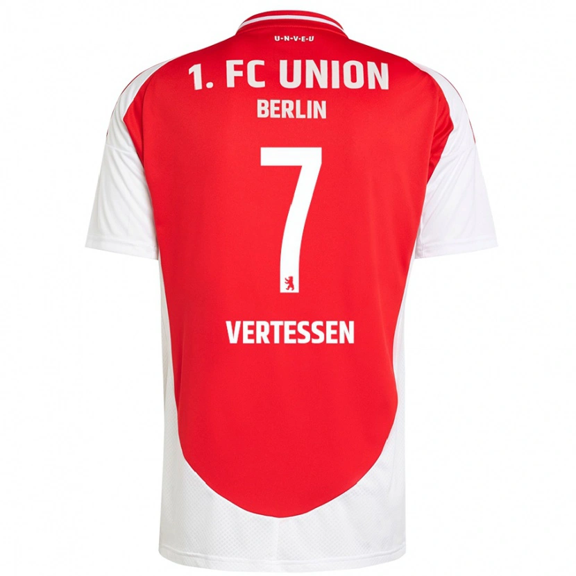 Danxen Hombre Camiseta Yorbe Vertessen #7 Rojo Blanco 1ª Equipación 2024/25 La Camisa México