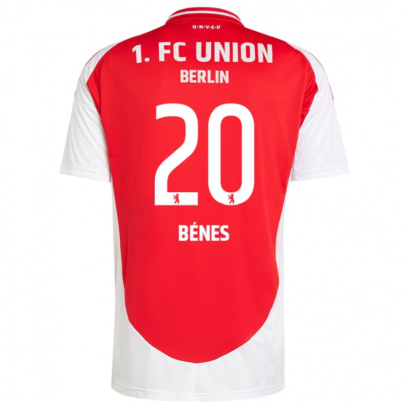 Danxen Hombre Camiseta László Bénes #20 Rojo Blanco 1ª Equipación 2024/25 La Camisa México