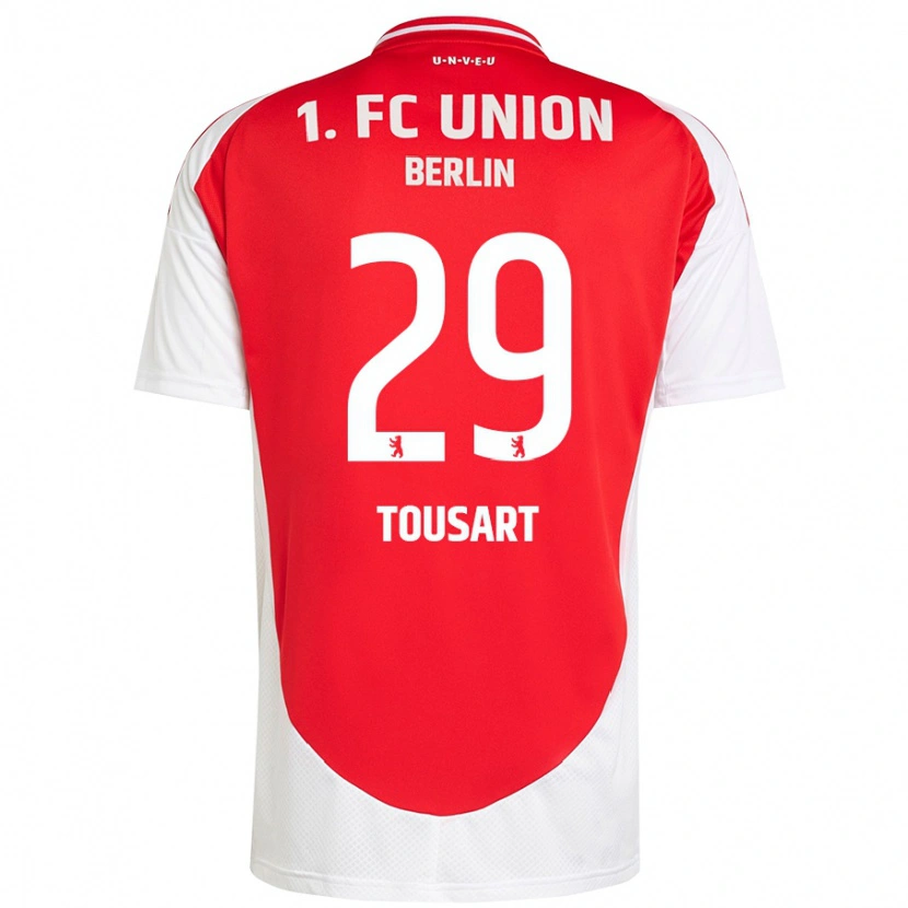 Danxen Hombre Camiseta Lucas Tousart #29 Rojo Blanco 1ª Equipación 2024/25 La Camisa México