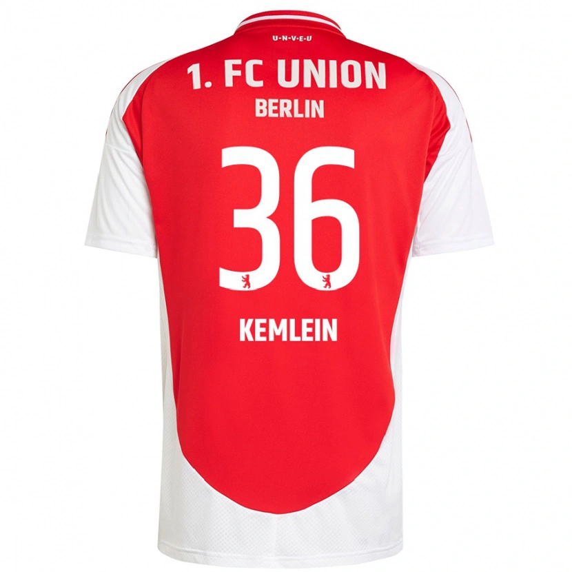 Danxen Hombre Camiseta Aljoscha Kemlein #36 Rojo Blanco 1ª Equipación 2024/25 La Camisa México