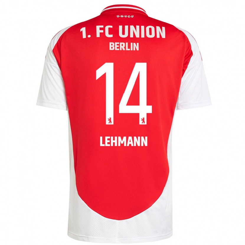 Danxen Hombre Camiseta Noah Lehmann #14 Rojo Blanco 1ª Equipación 2024/25 La Camisa México