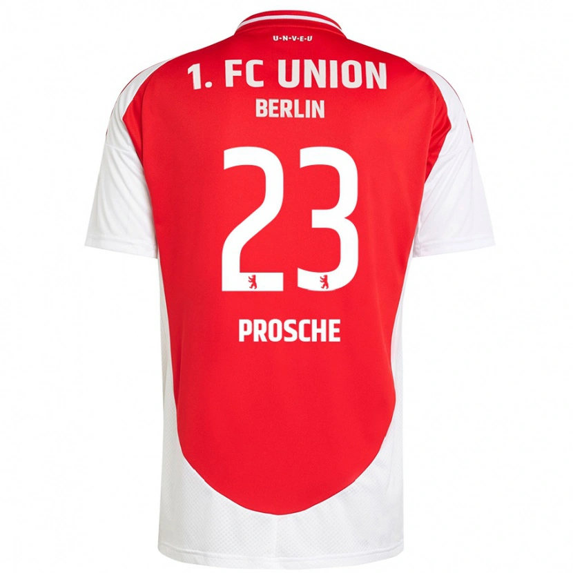 Danxen Hombre Camiseta Leon Prosche #23 Rojo Blanco 1ª Equipación 2024/25 La Camisa México