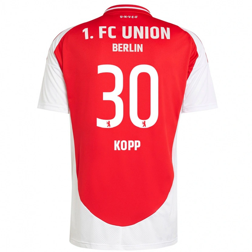 Danxen Hombre Camiseta Marvin Kopp #30 Rojo Blanco 1ª Equipación 2024/25 La Camisa México