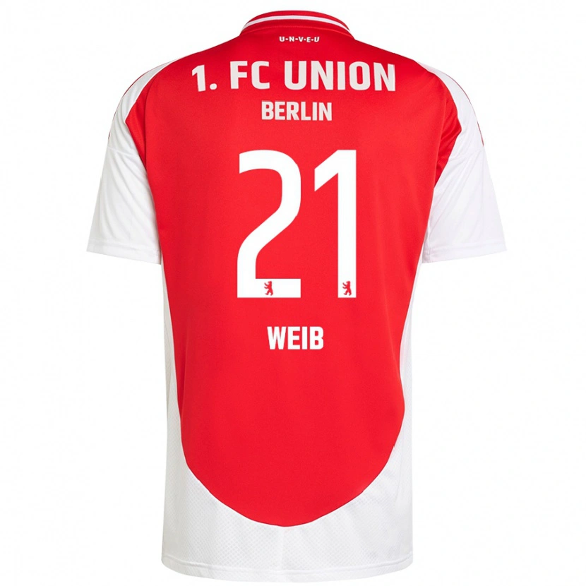 Danxen Hombre Camiseta Anna Weiß #21 Rojo Blanco 1ª Equipación 2024/25 La Camisa México