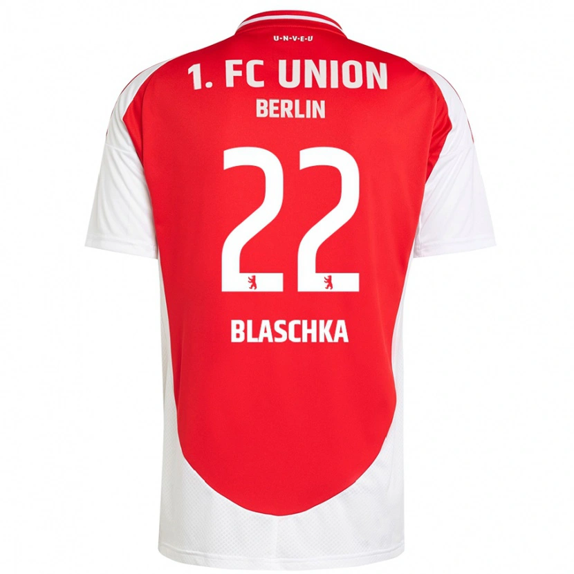 Danxen Hombre Camiseta Anouk Blaschka #22 Rojo Blanco 1ª Equipación 2024/25 La Camisa México