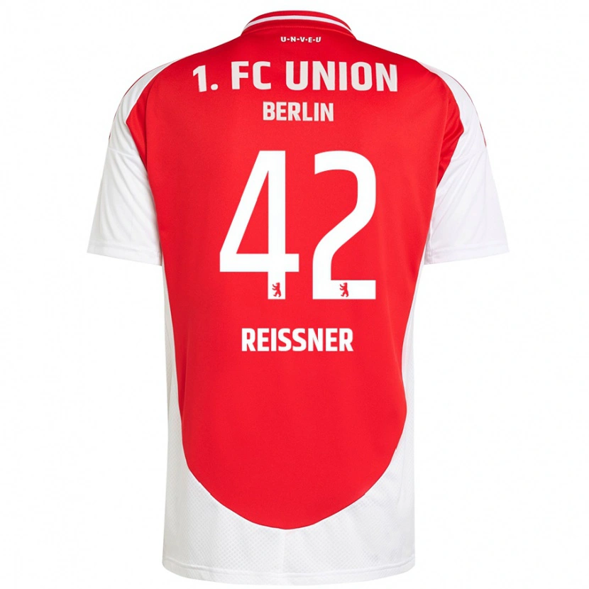 Danxen Hombre Camiseta Naika Reissner #42 Rojo Blanco 1ª Equipación 2024/25 La Camisa México