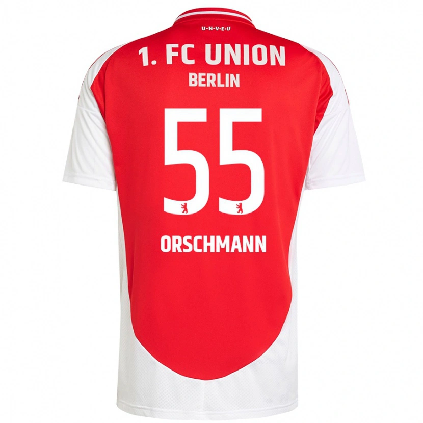 Danxen Hombre Camiseta Katja Orschmann #55 Rojo Blanco 1ª Equipación 2024/25 La Camisa México