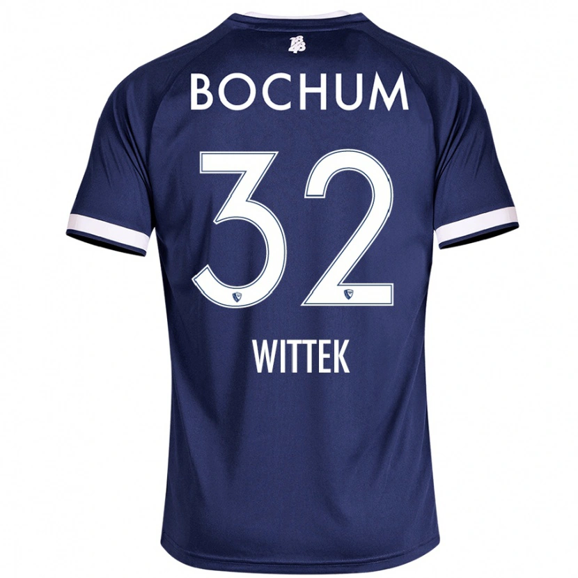 Danxen Hombre Camiseta Maximilian Wittek #32 Azul Oscuro 1ª Equipación 2024/25 La Camisa México