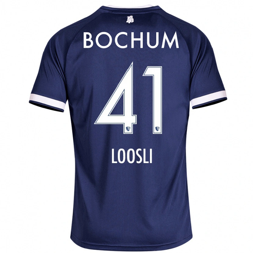 Danxen Hombre Camiseta Noah Loosli #41 Azul Oscuro 1ª Equipación 2024/25 La Camisa México