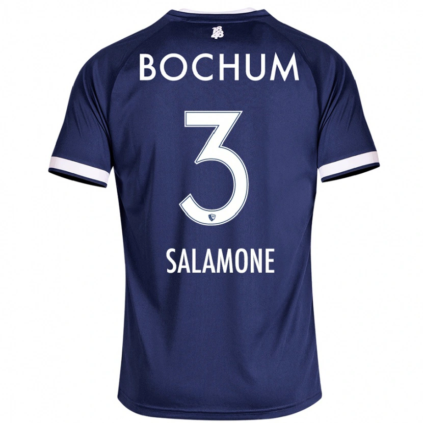 Danxen Hombre Camiseta Elia-Giona Salamone #3 Azul Oscuro 1ª Equipación 2024/25 La Camisa México