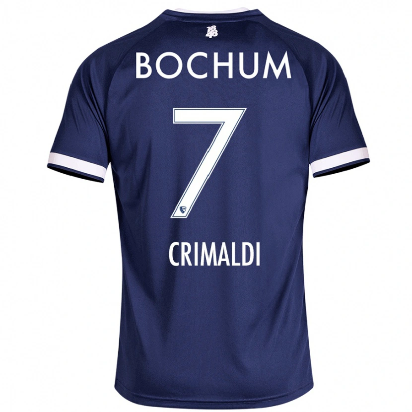 Danxen Hombre Camiseta Alessandro Crimaldi #7 Azul Oscuro 1ª Equipación 2024/25 La Camisa México