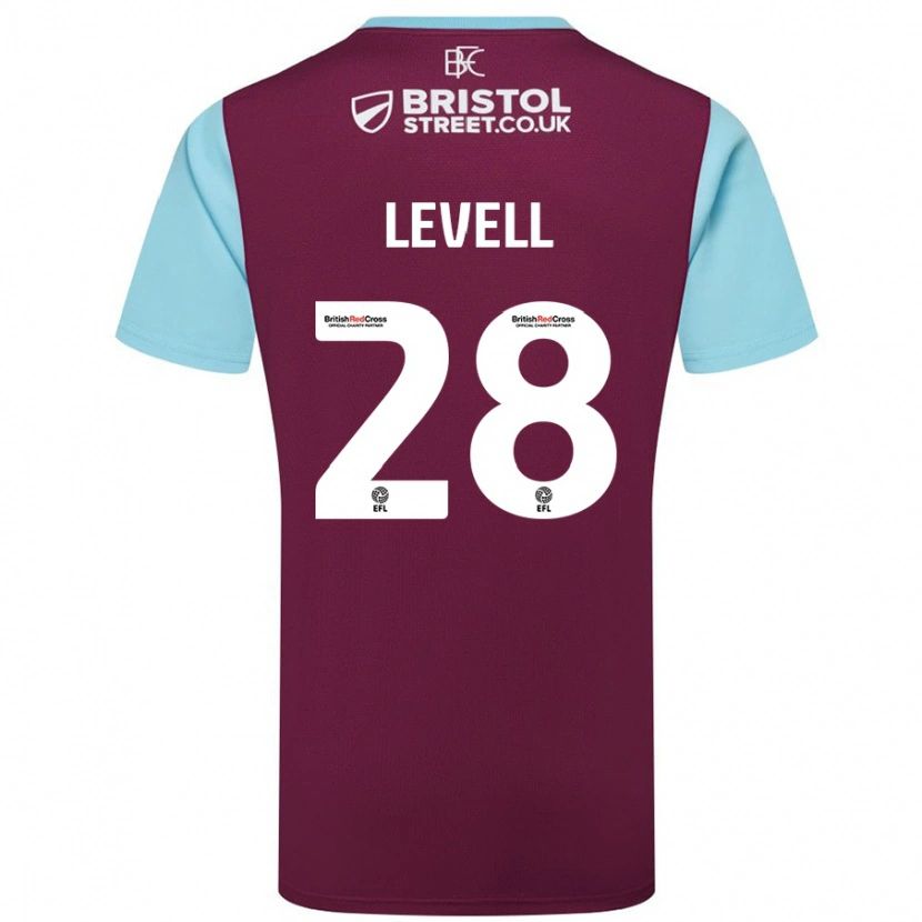 Danxen Hombre Camiseta Kirstie Levell #28 Borgoña Azul Cielo 1ª Equipación 2024/25 La Camisa México