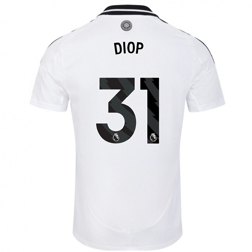 Danxen Hombre Camiseta Issa Diop #31 Blanco 1ª Equipación 2024/25 La Camisa México