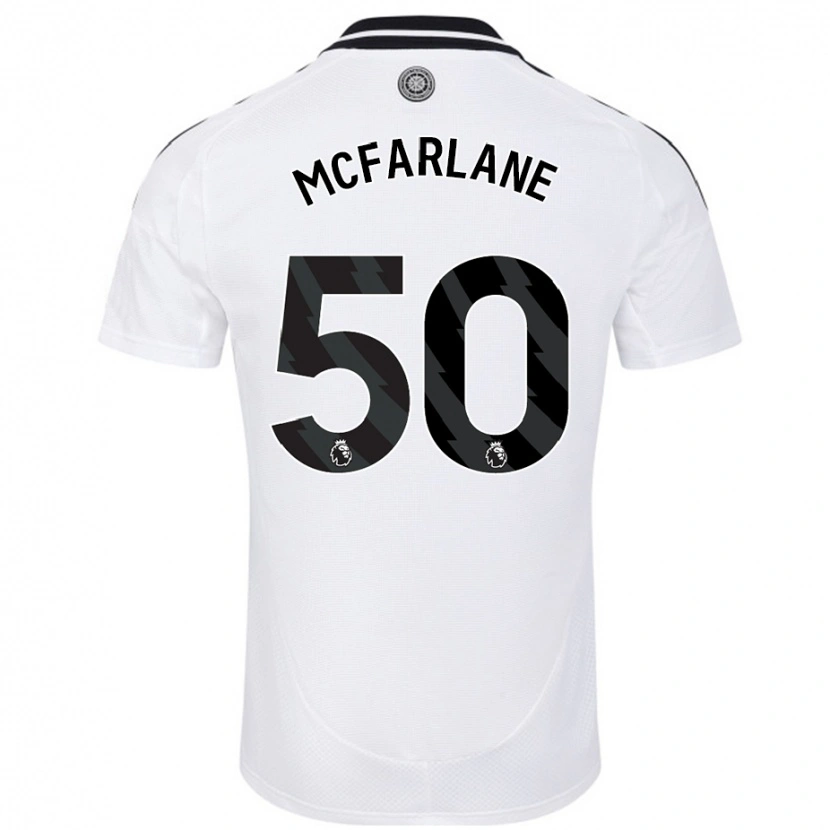 Danxen Hombre Camiseta Callum Mcfarlane #50 Blanco 1ª Equipación 2024/25 La Camisa México
