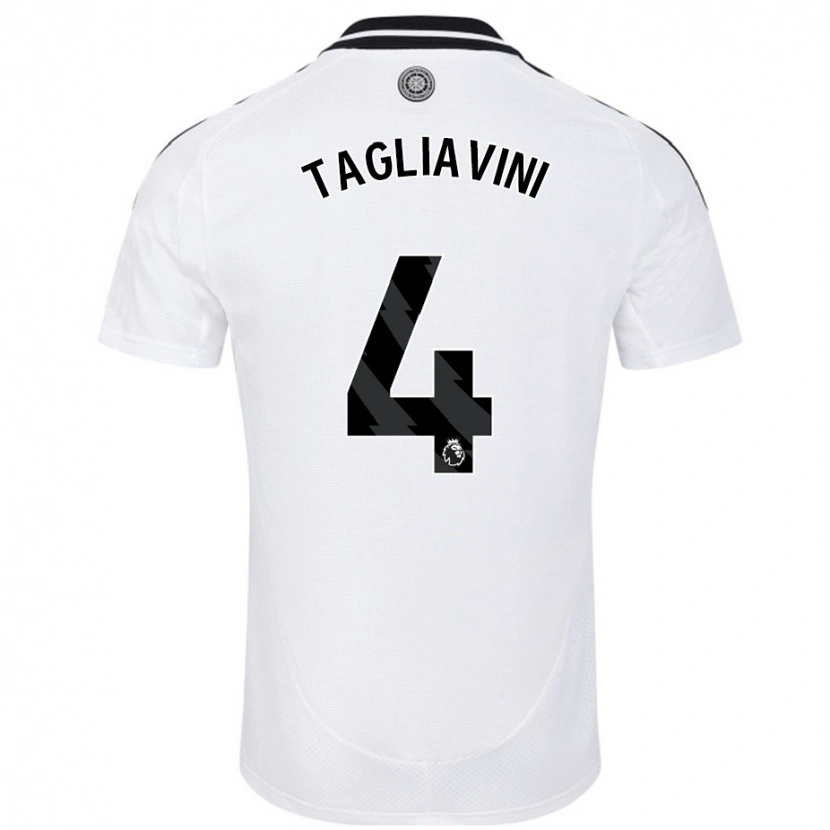 Danxen Hombre Camiseta Ella Tagliavini #4 Blanco 1ª Equipación 2024/25 La Camisa México